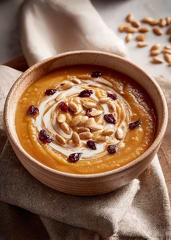 Butternut Squash Soup with Cranberries
