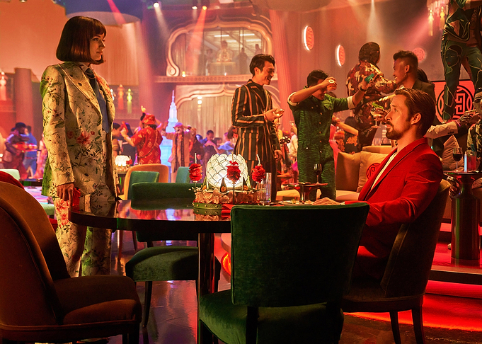Scene from a vibrant, crowded movie