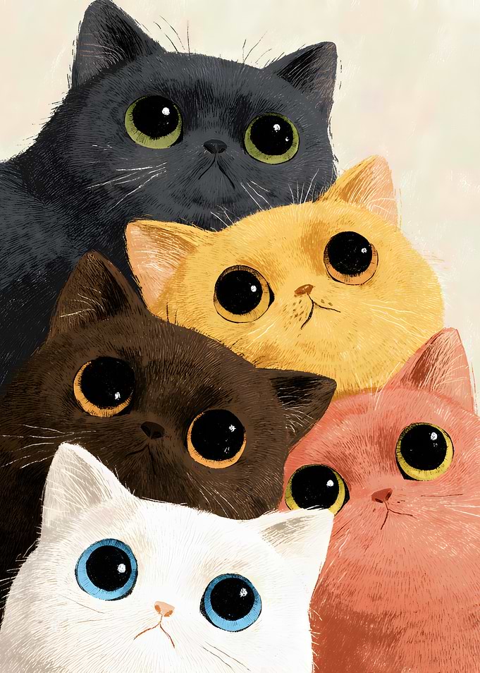 Cute Cats Illustration