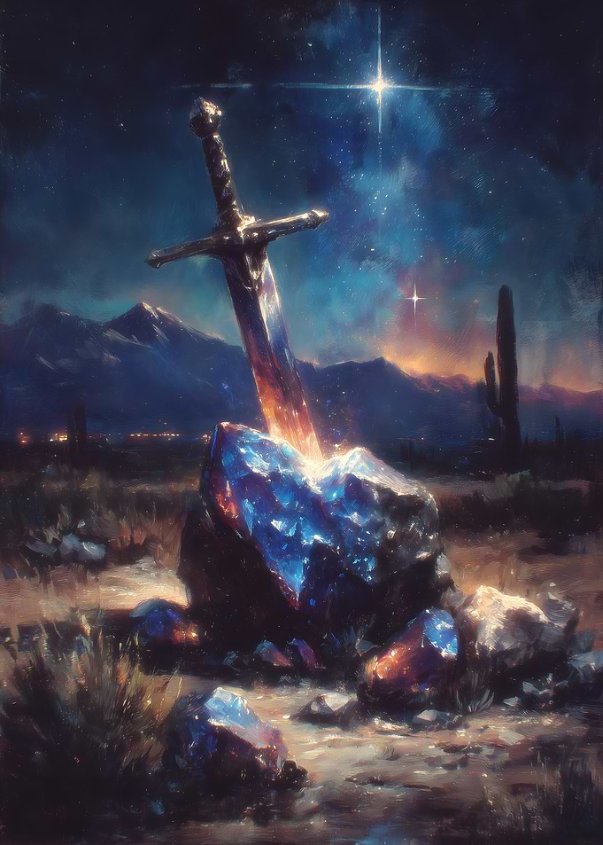 Sword in Stone Fantasy Landscape