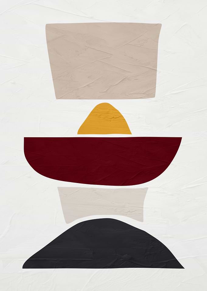 Abstract Geometric Shapes on Textured Background