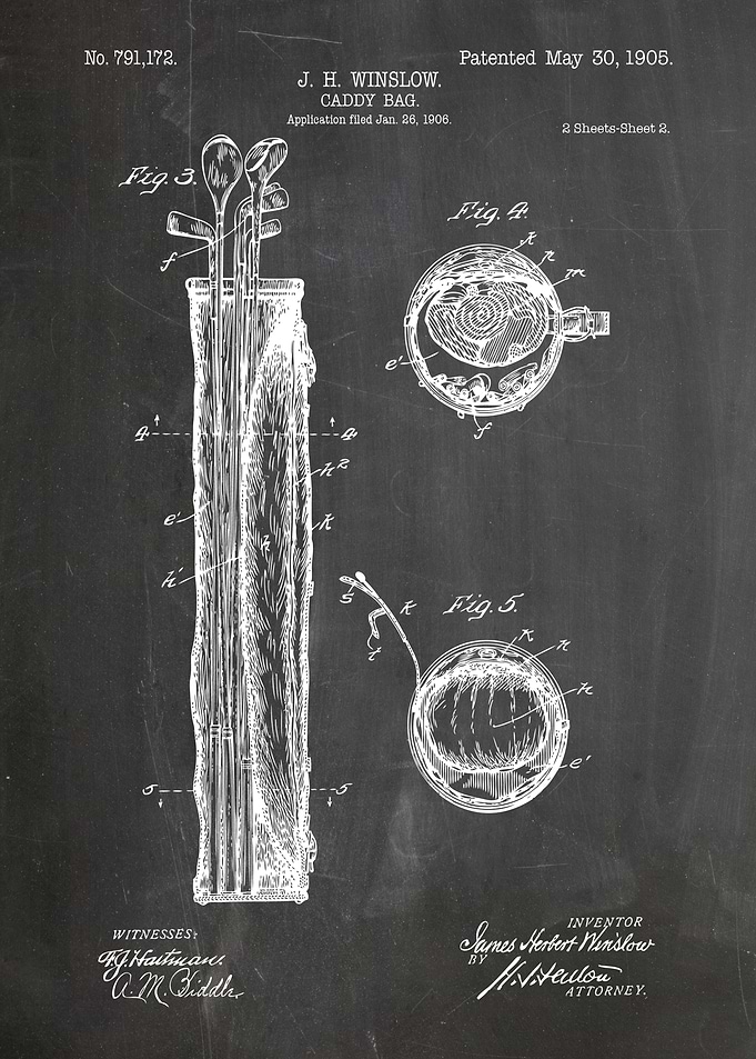 Caddy Bag Patent Drawing