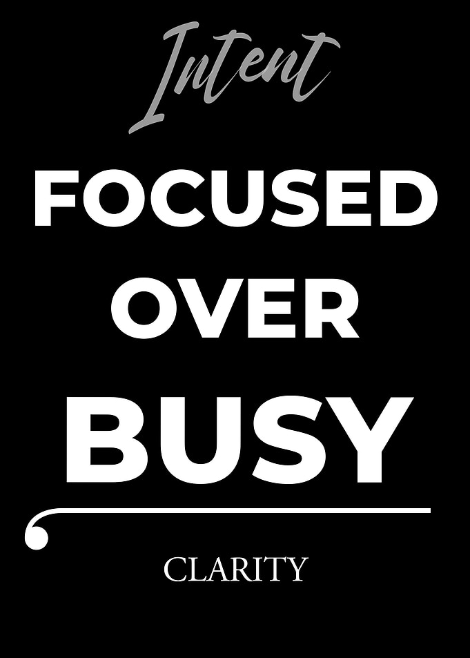 Intent: Focused Over Busy - Clarity