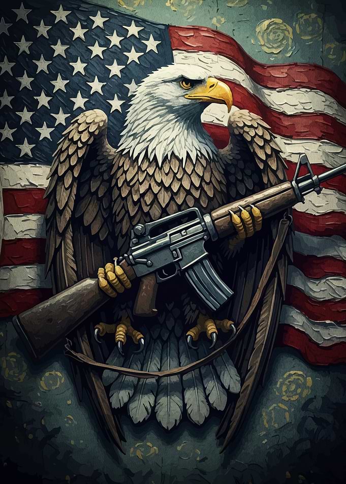 American Eagle Rifle Flag