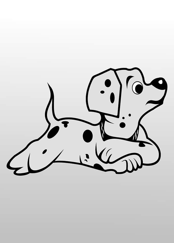 Cartoon Dalmatian Dog Illustration