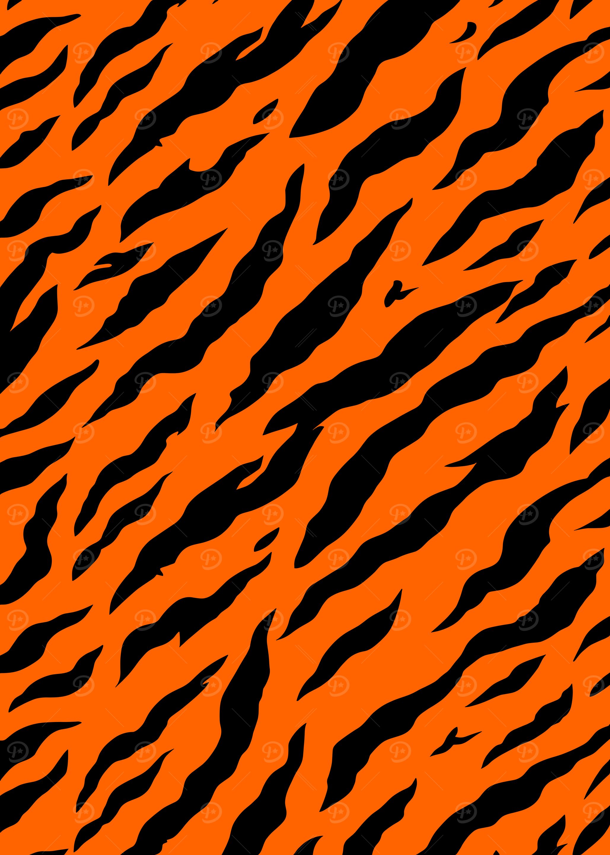 Tiger Stripe Pattern - Orange and Black