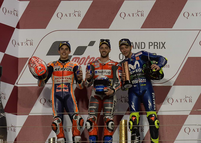 MotoGP Legend Podium Celebration in Qatar