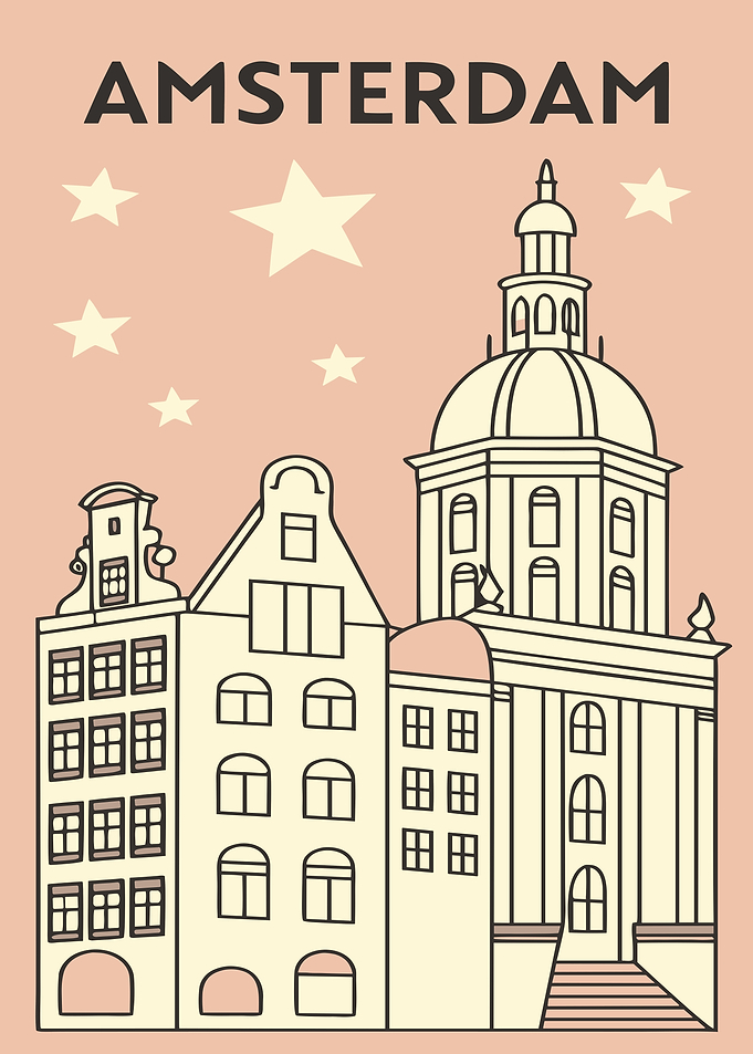Amsterdam Cityscape Illustration