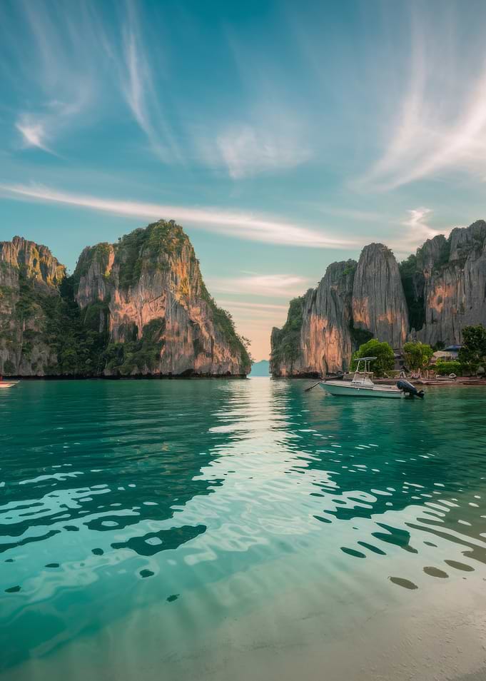 Tropical Island Landscape with Turquoise Water