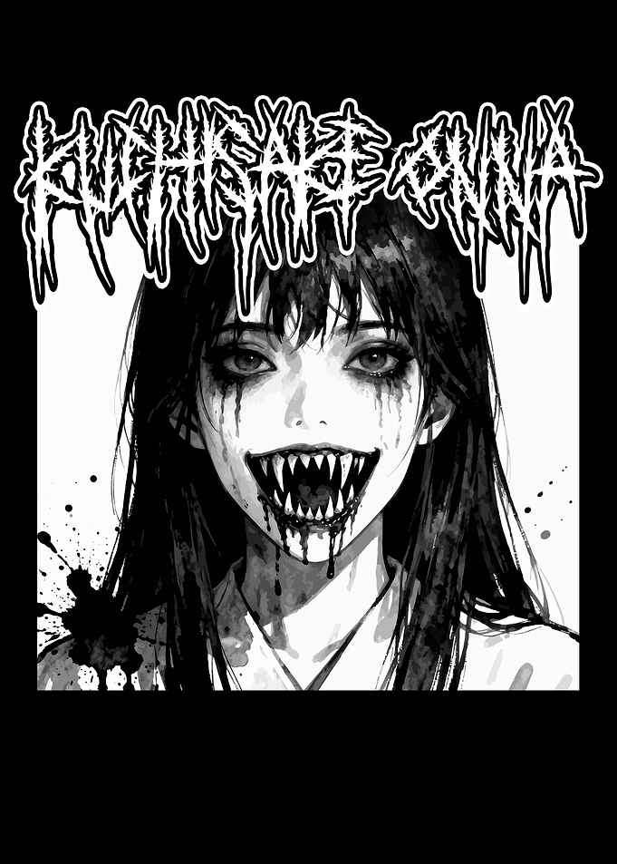 Kuchisake-onna Black and White Horror