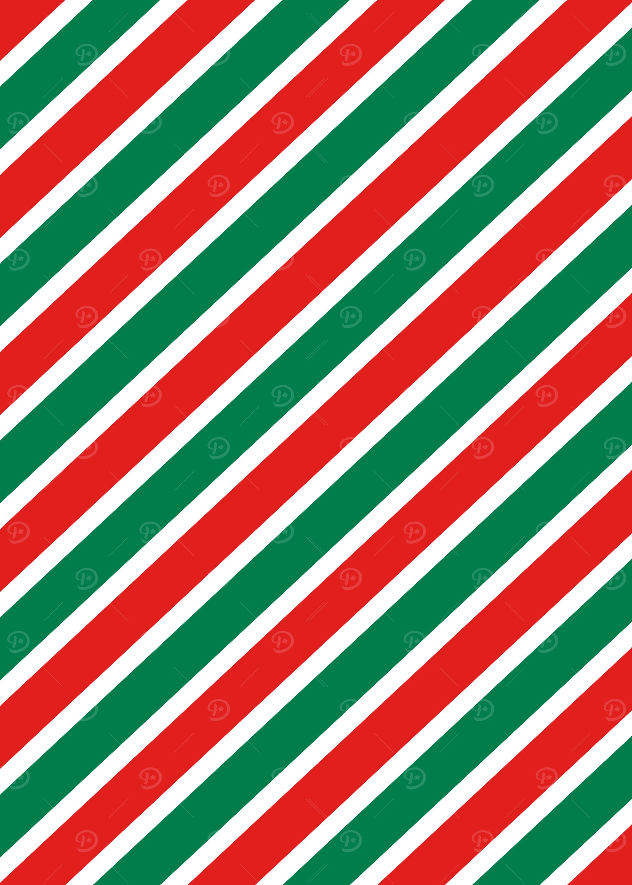 Red, Green, and White Diagonal Stripes