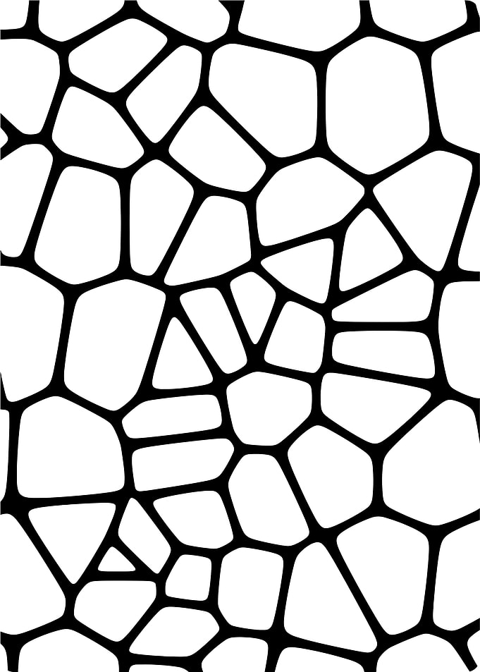 Abstract Black and White Mosaic Pattern