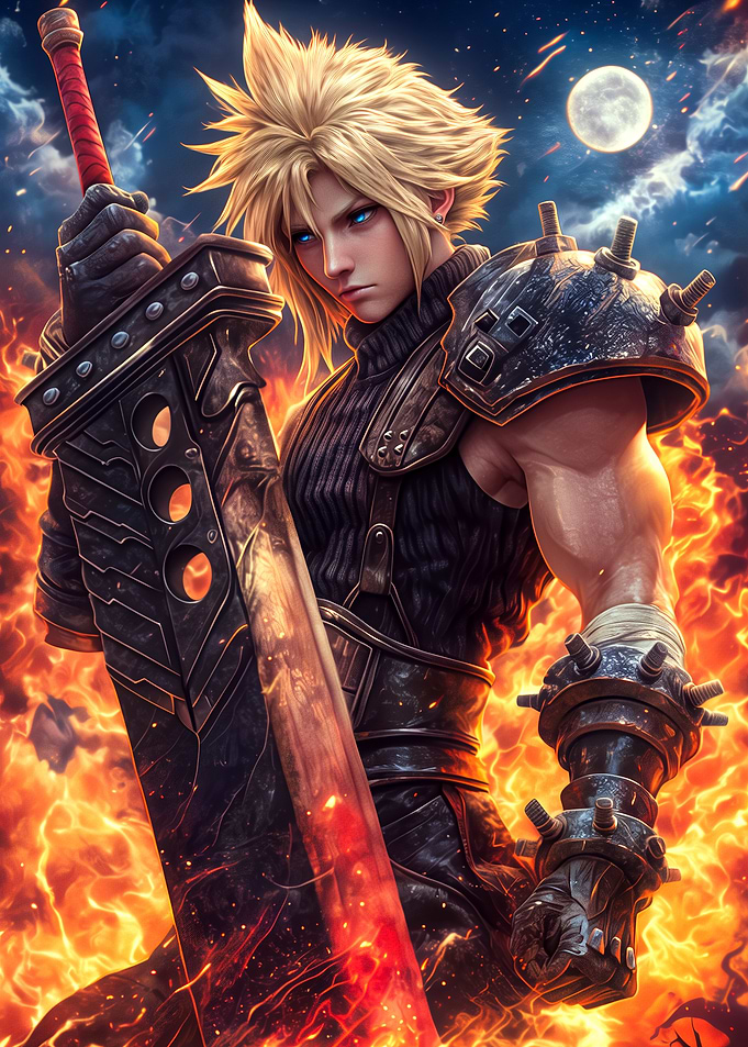 Cloud Strife with Buster Sword