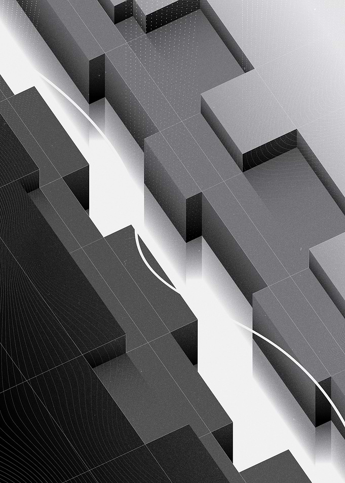 Geometric Abstract Canyon