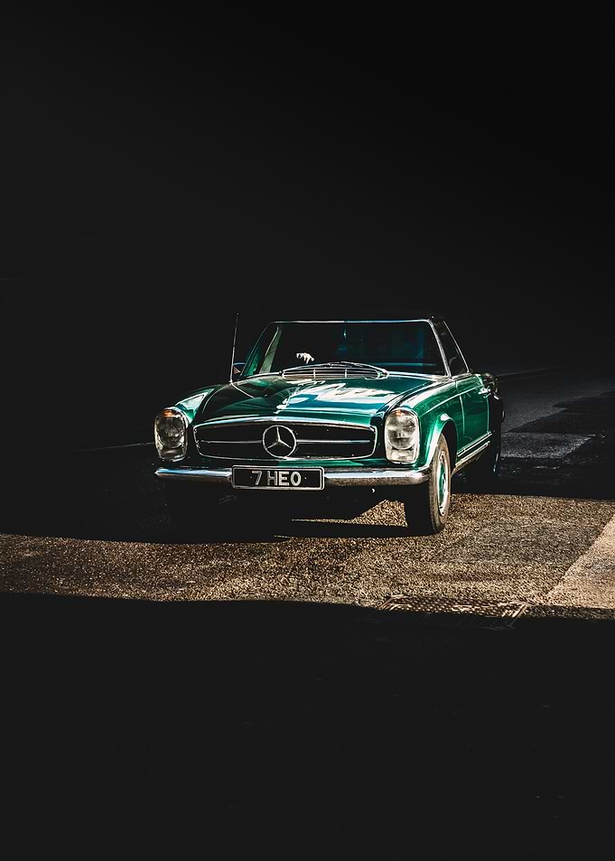 Classic Green Mercedes-Benz SL