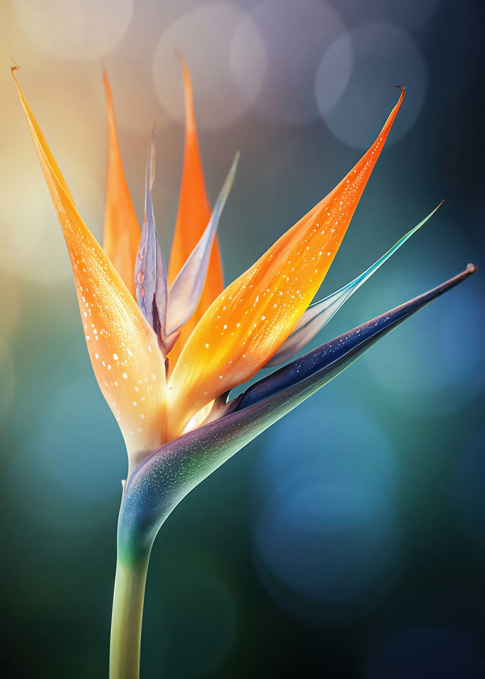 Bird of Paradise Flower Close-Up