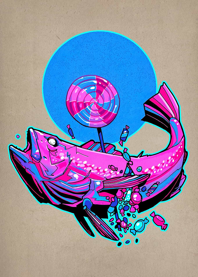 Candy Fish Digital Art
