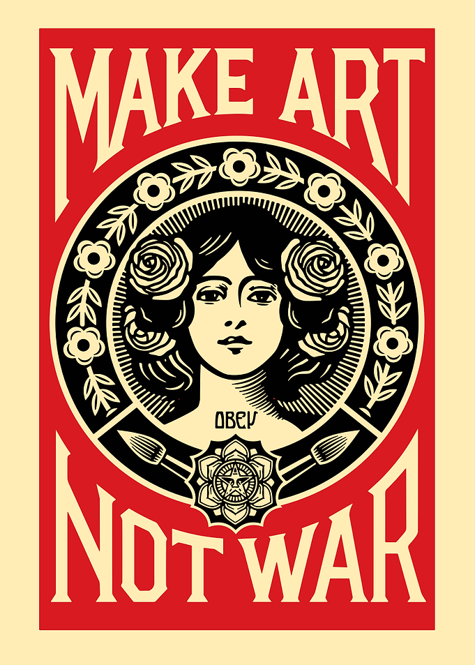 Make Art Not War Obey Poster