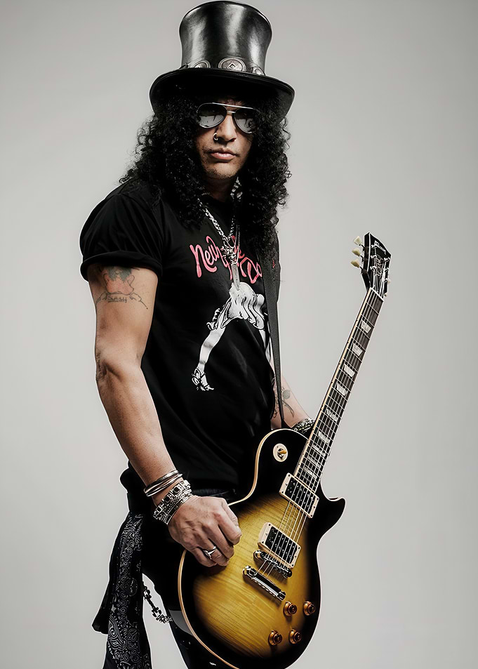 Slash with Gibson Les Paul Guitar