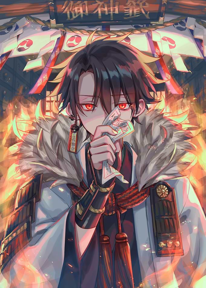 Anime Character in Traditional Japanese Attire