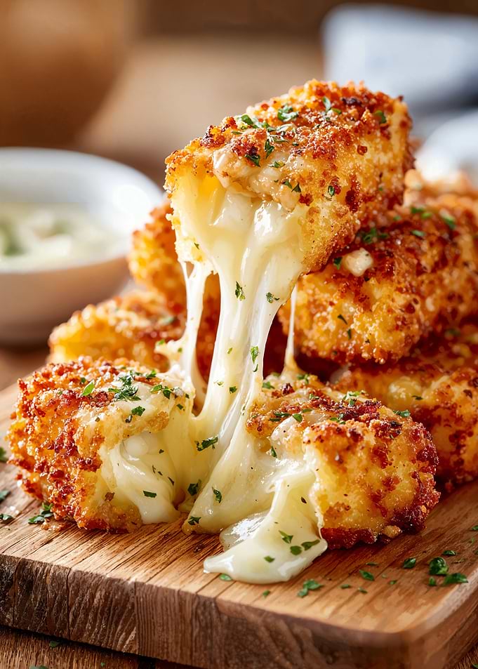Delicious Fried Mozzarella Cheese Sticks