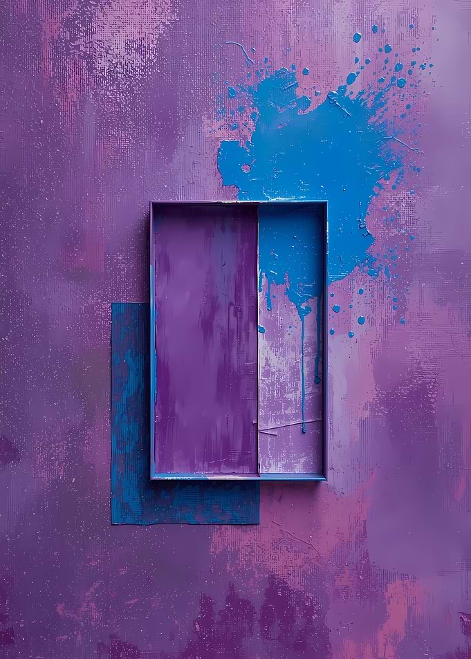Abstract Purple and Blue Rectangles