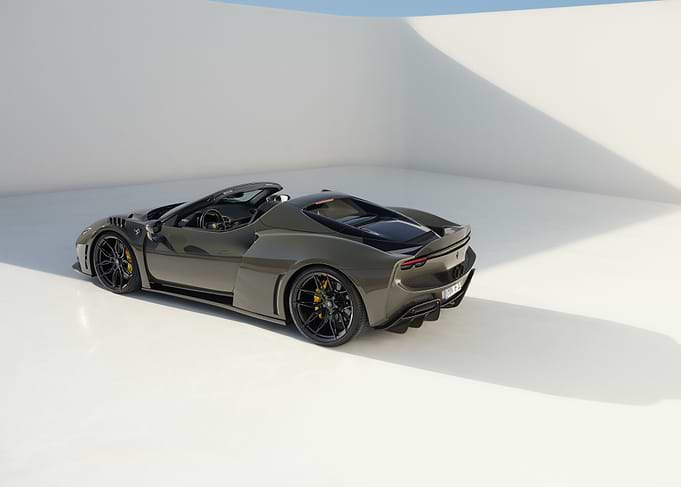 Olive Green Sports Car Studio Shot