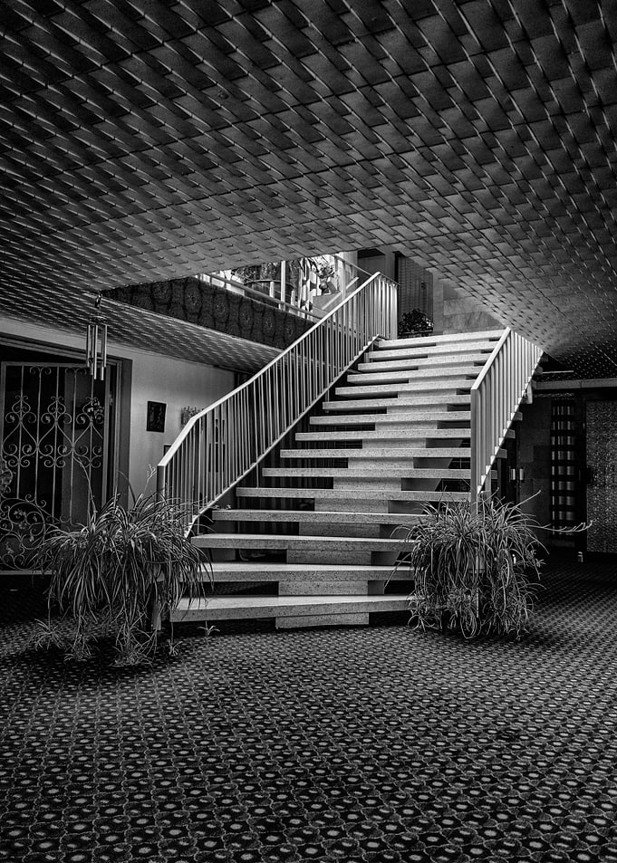 Black and White Staircase Interior