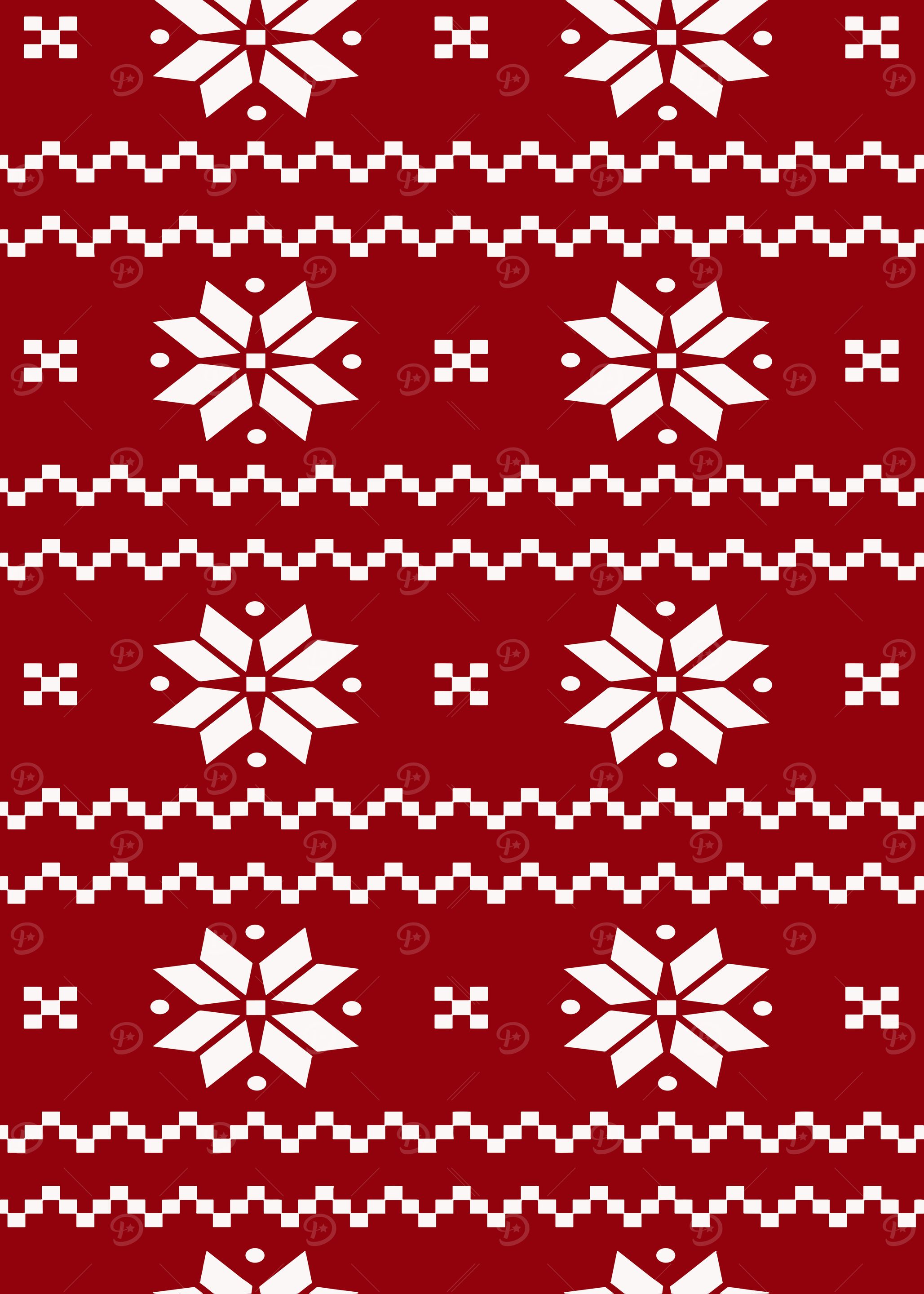 Red and White Christmas Pattern
