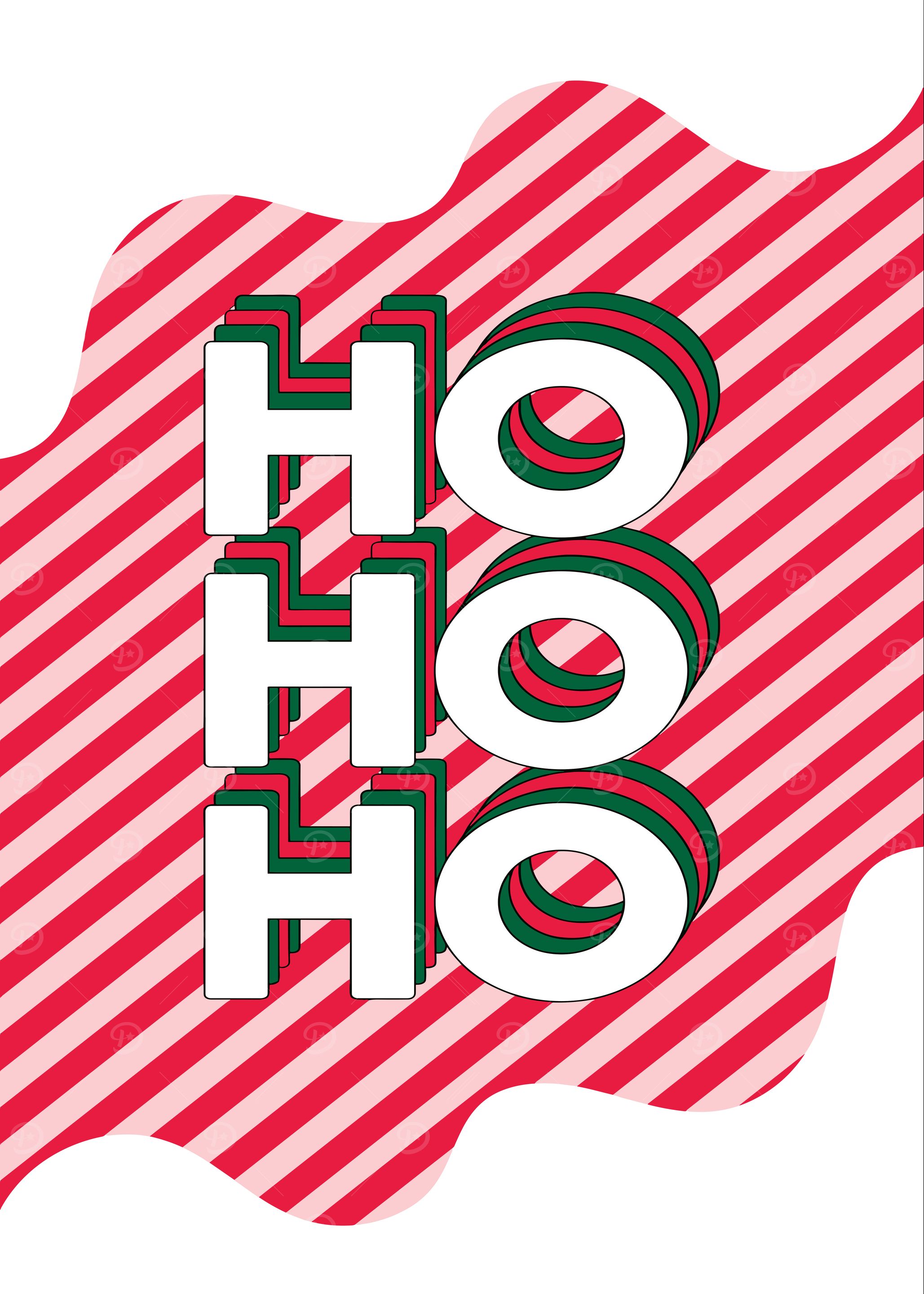 Festive 'Ho Ho Ho' Christmas Graphic