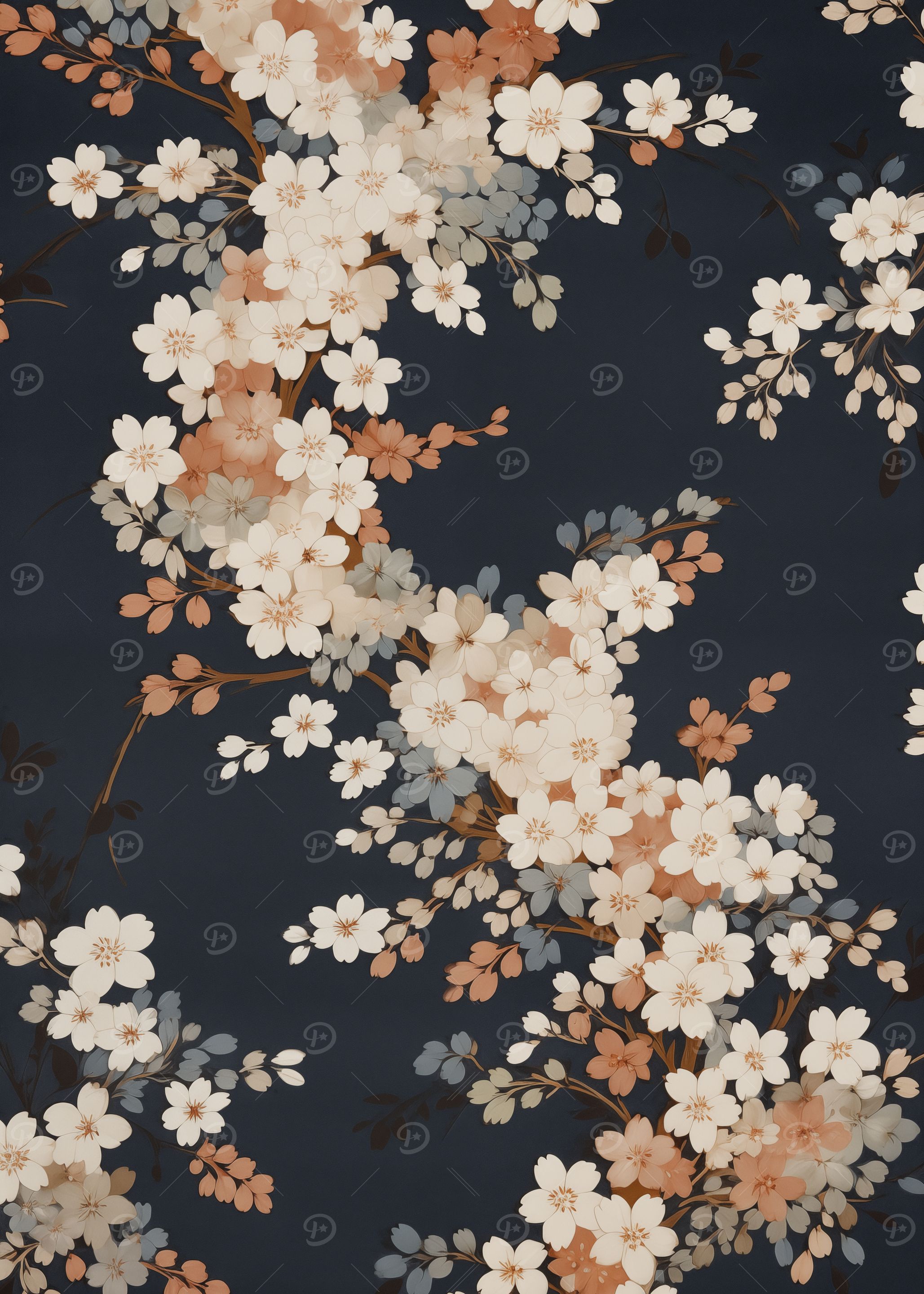 Dark Floral Pattern Flower