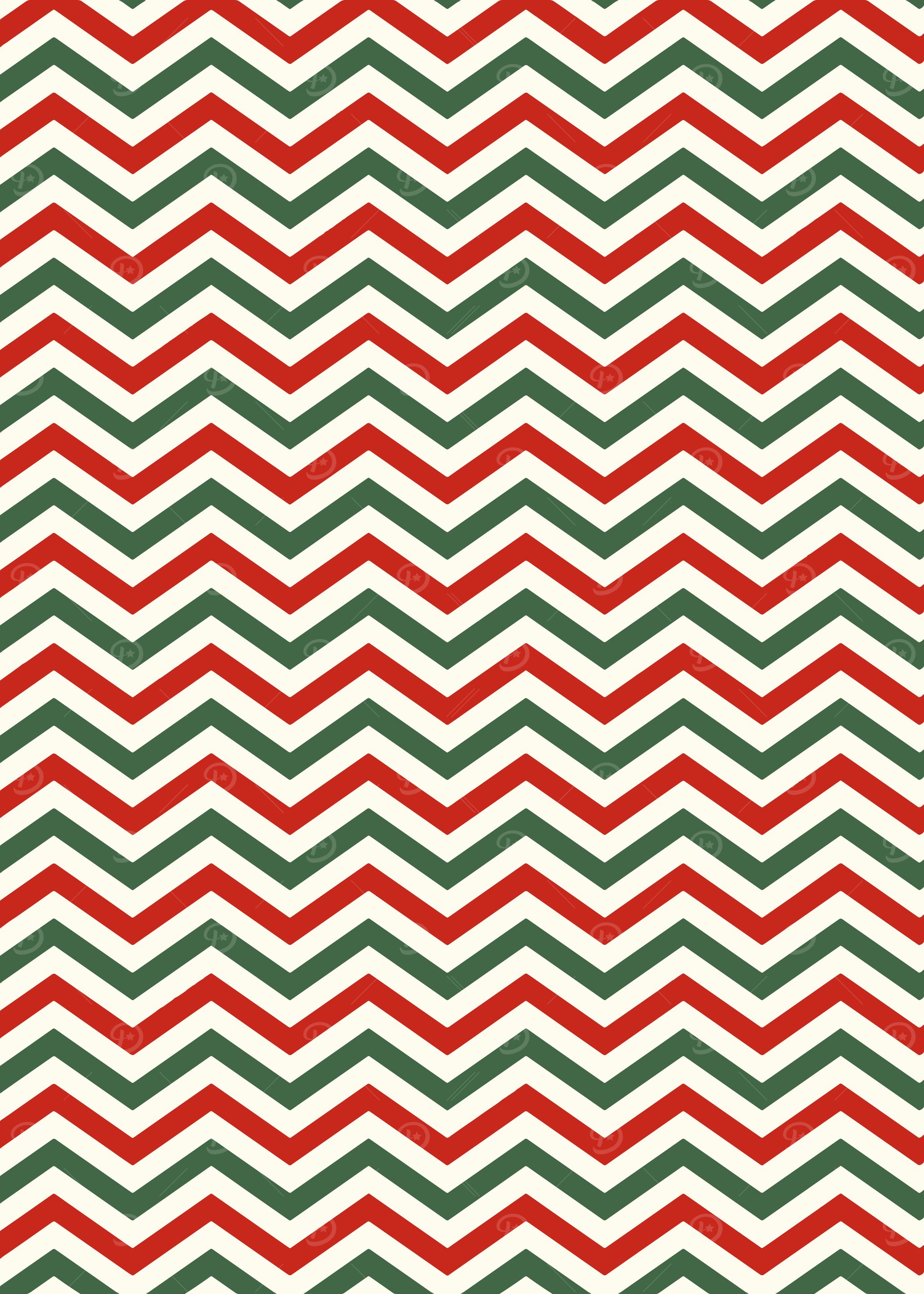 Red and Green Chevron Pattern