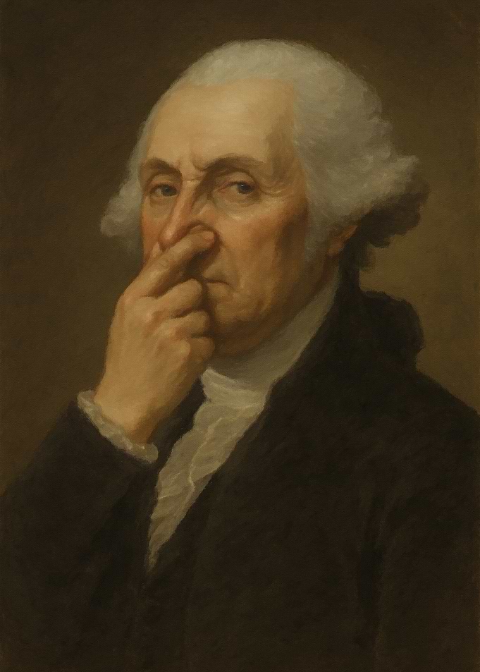 George Washington Toilet Humor Portrait