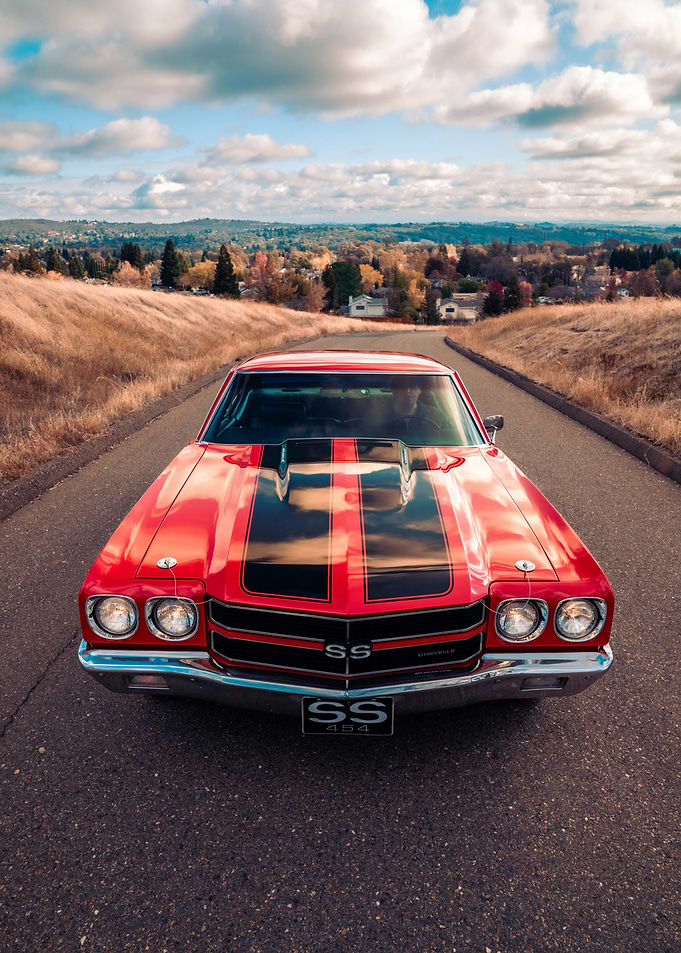 Red Chevrolet Chevelle SS 454