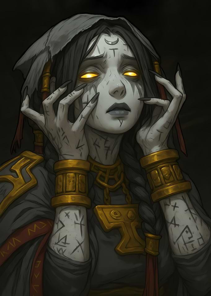 Mystic Woman with Glowing Eyes