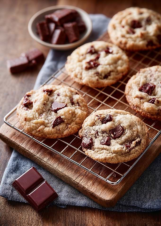 Chocolate Chip Cookies on Cooling Rack