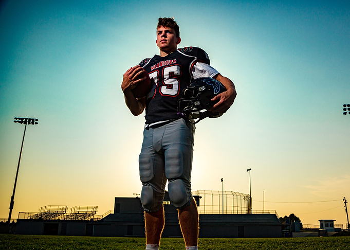 american football player portrait