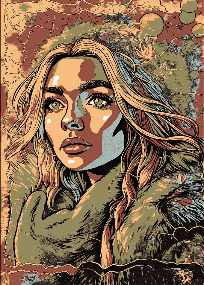 Portrait of a Woman with Fur