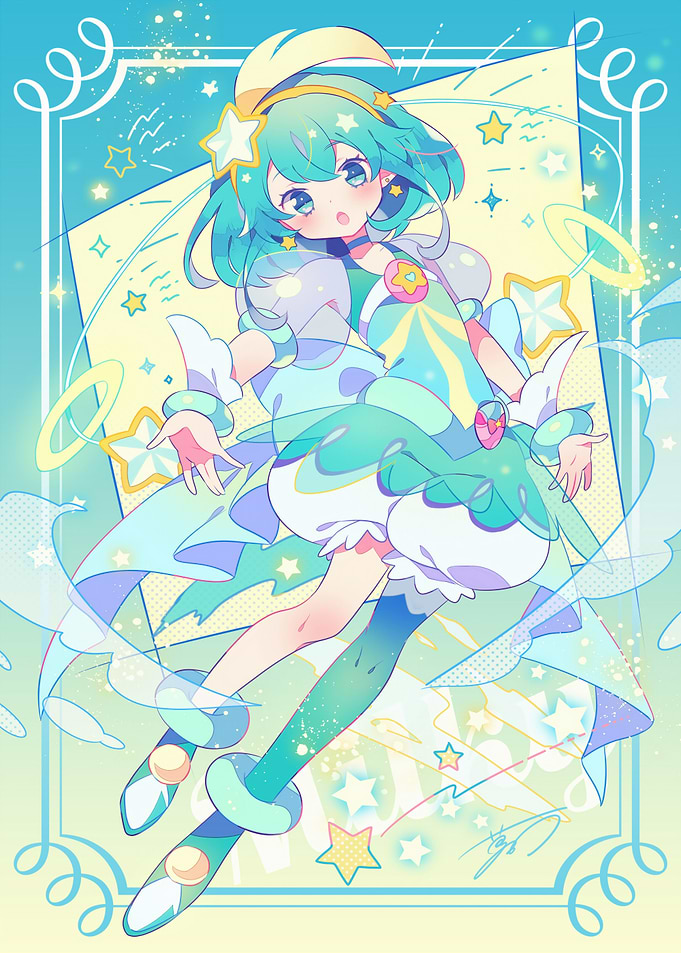 Anime Girl with Starry Outfit