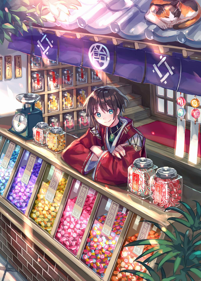Anime Candy Shop Illustration