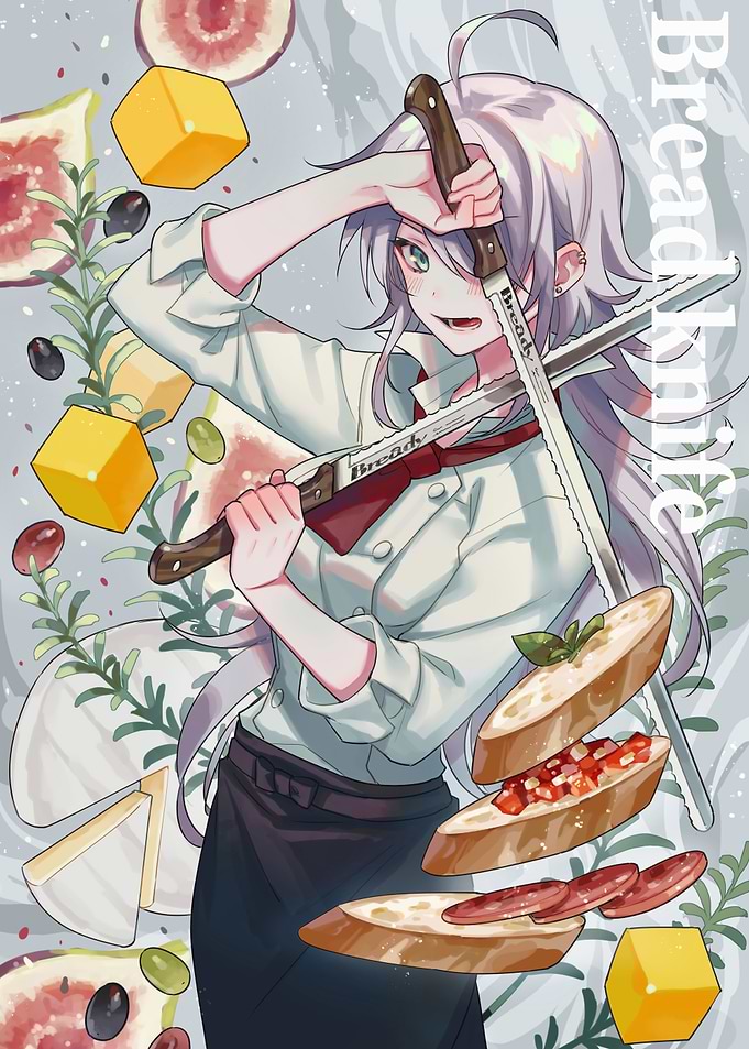 Anime Chef with Bread Knives