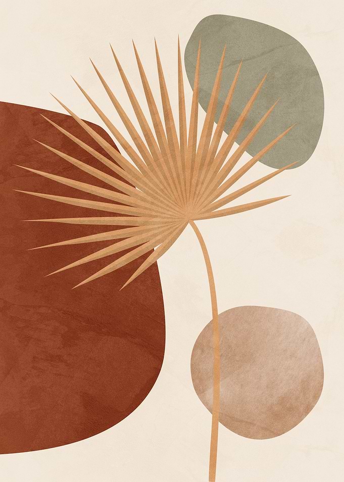 Abstract Palm Leaf Art Print