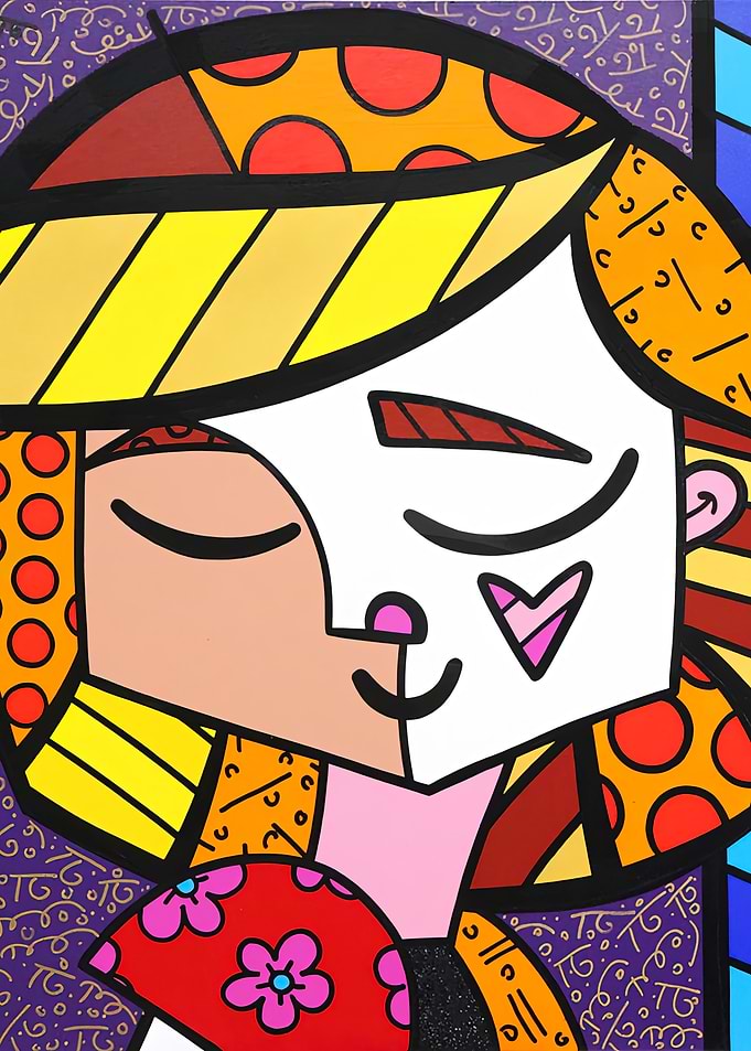 Colorful Portrait with Heart Detail