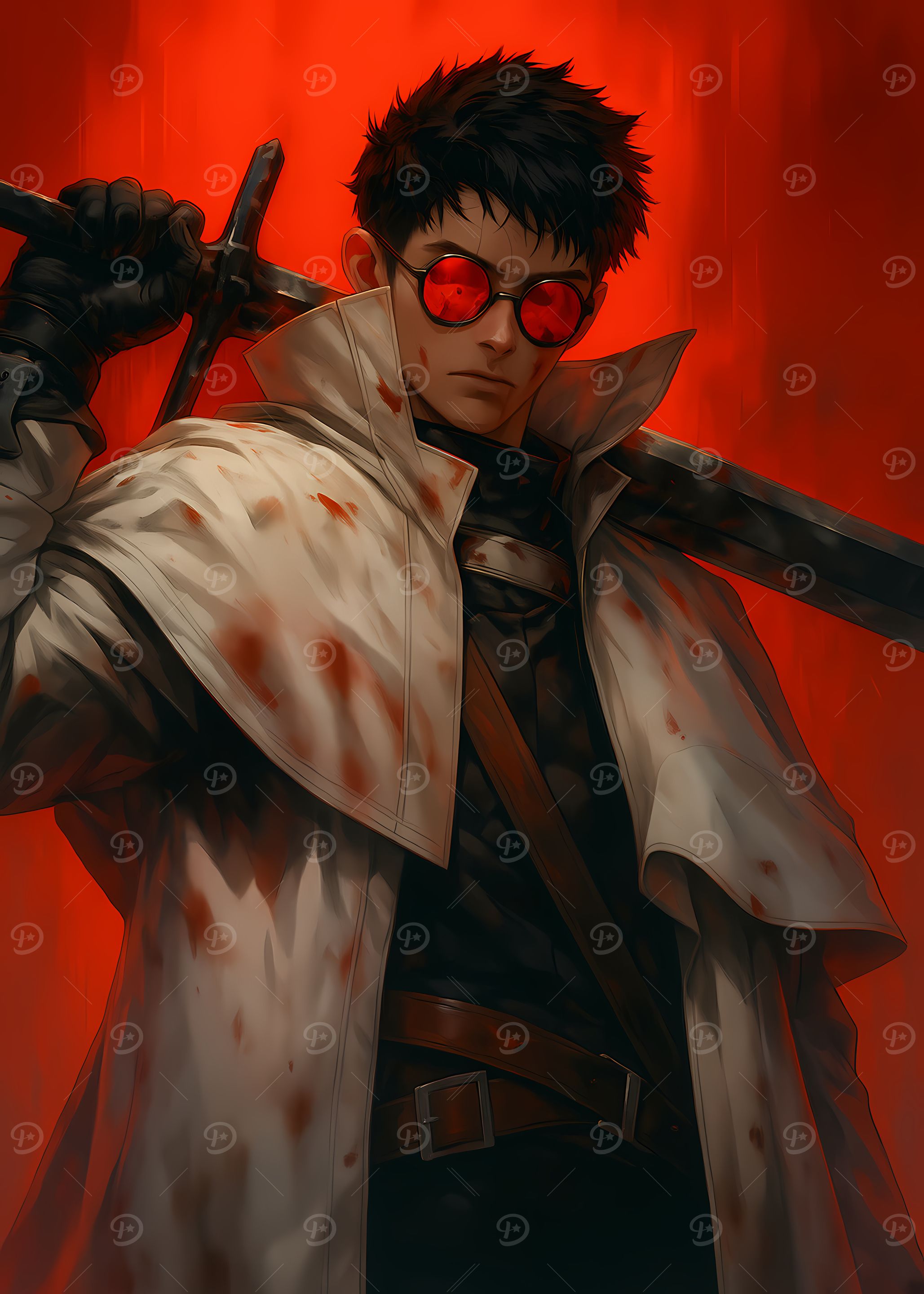 Bloody Swordsman with Red Glasses