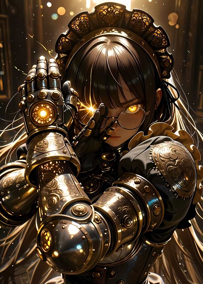 Steampunk Maid with Mechanical Arm