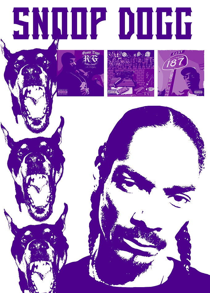 Snoop Dogg Purple Portrait