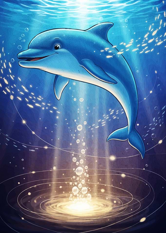 Dolphin Underwater Scene