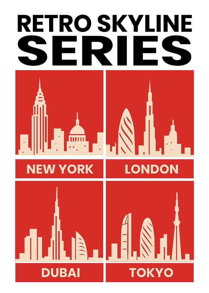 Retro Skyline Series: Global Cityscapes