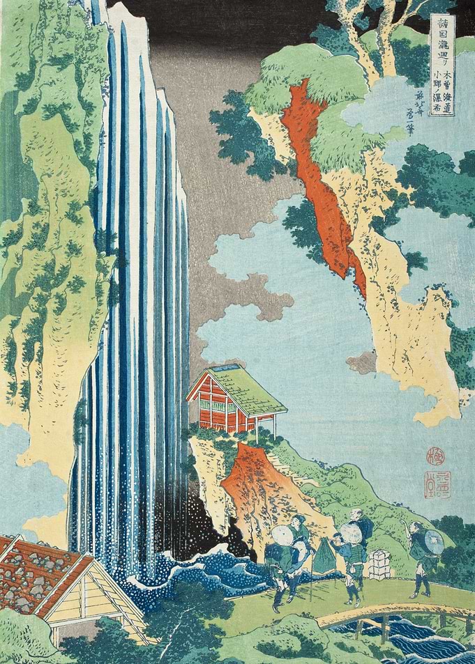 Katsushika Hokusai – Omohan Ai-Zuri (c. 1830s) | Elegant Japanese Botanical Masterpiece