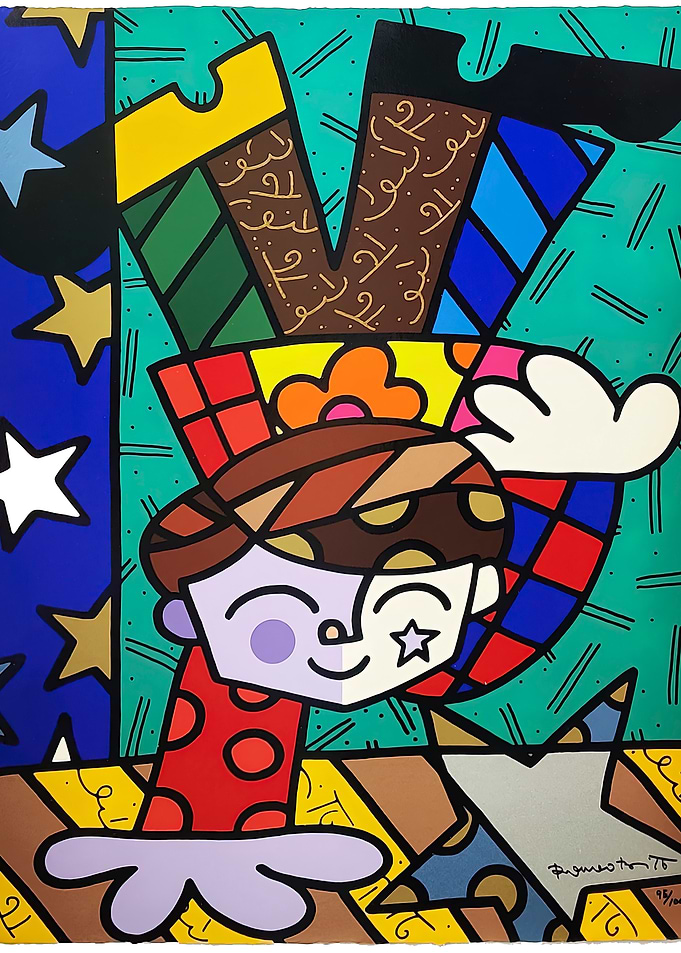 Colorful Abstract Portrait with Geometric Shapes